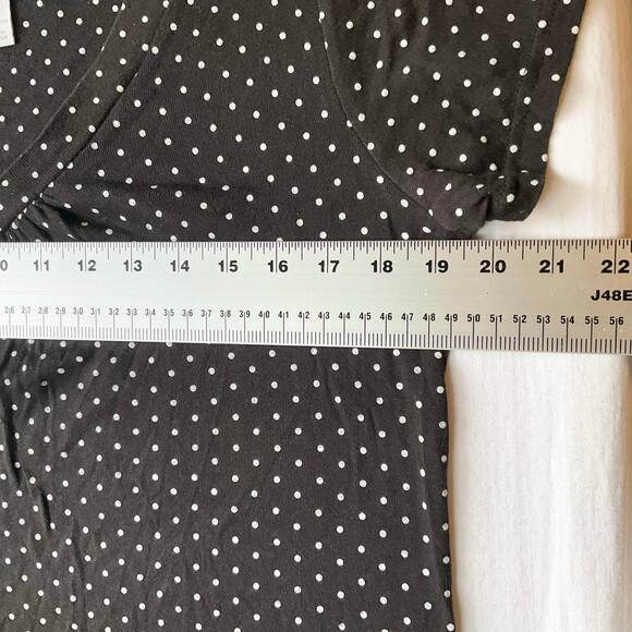 Charter Club Intimates Women Dress size M Short Sleeve V-neck Above Knee Black - Picture 3 of 7